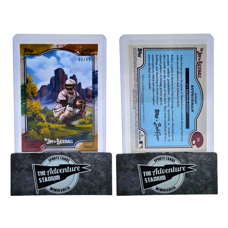 The Adventure Stadium 2025 Topps x Bob Ross Adley Rutschman 66/99