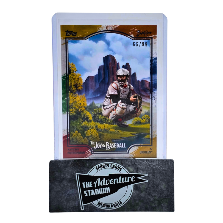 The Adventure Stadium 2025 Topps x Bob Ross Adley Rutschman 66/99