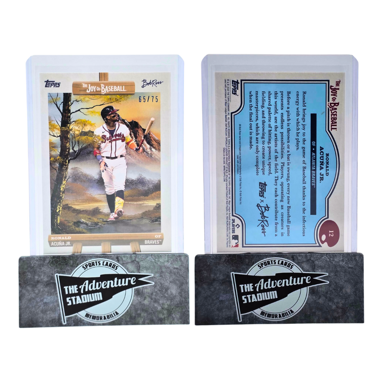 The Adventure Stadium 2025 Topps x Bob Ross Ronald Acuna Jr. 65/75