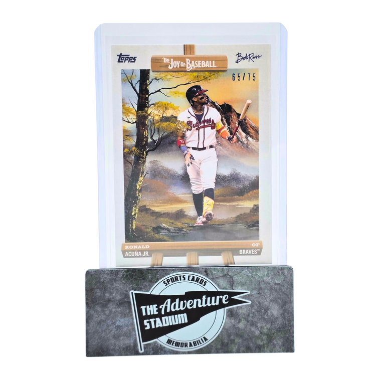 The Adventure Stadium 2025 Topps x Bob Ross Ronald Acuna Jr. 65/75
