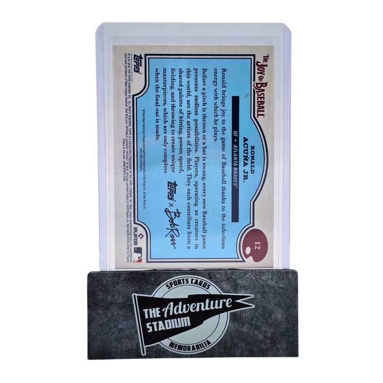 The Adventure Stadium 2025 Topps x Bob Ross Ronald Acuna Jr. 65/75