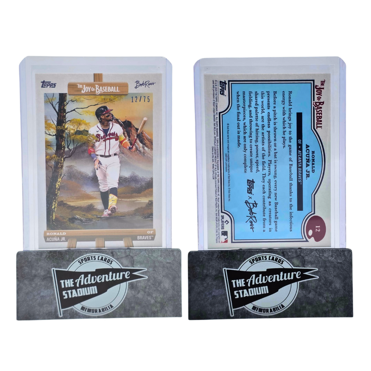The Adventure Stadium 2025 Topps x Bob Ross Ronald Acuna Jr. 12/75