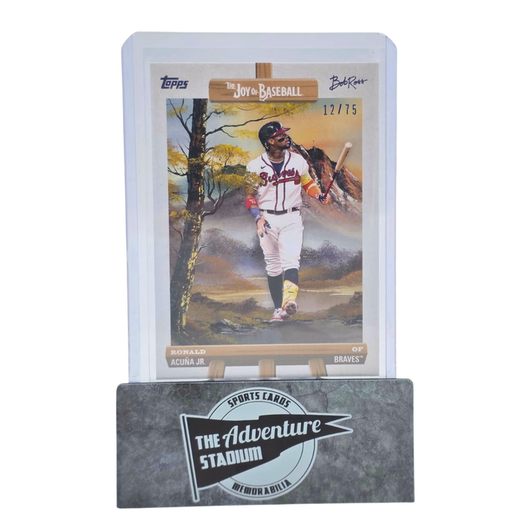 The Adventure Stadium 2025 Topps x Bob Ross Ronald Acuna Jr. 12/75