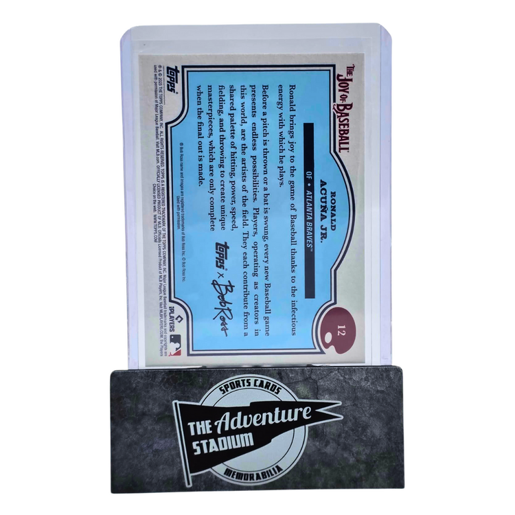 The Adventure Stadium 2025 Topps x Bob Ross Ronald Acuna Jr. 12/75