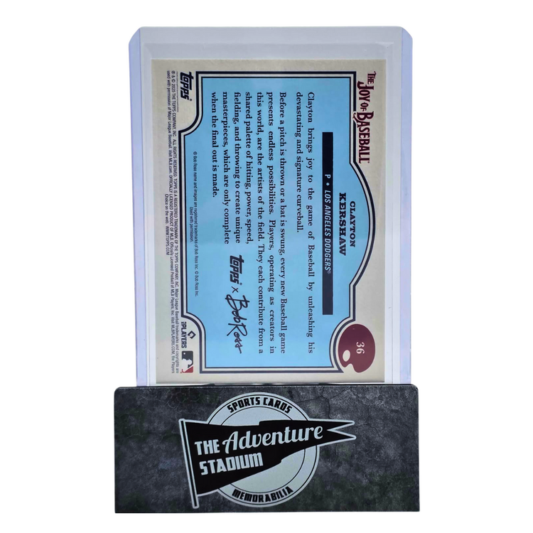 The Adventure Stadium 2025 Topps x Bob Ross Clayton Kershaw 45/75