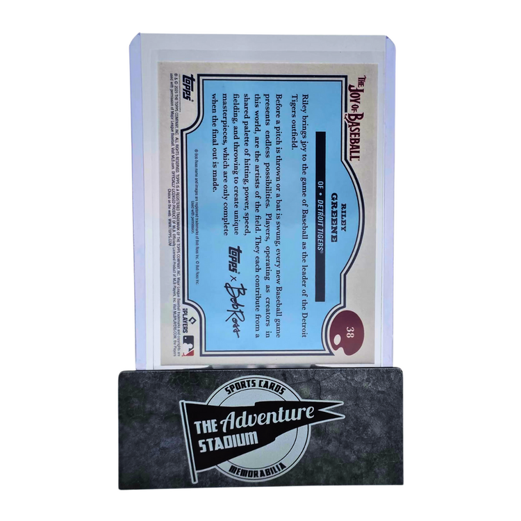 The Adventure Stadium 2025 Topps x Bob Ross Riley Greene 14/50