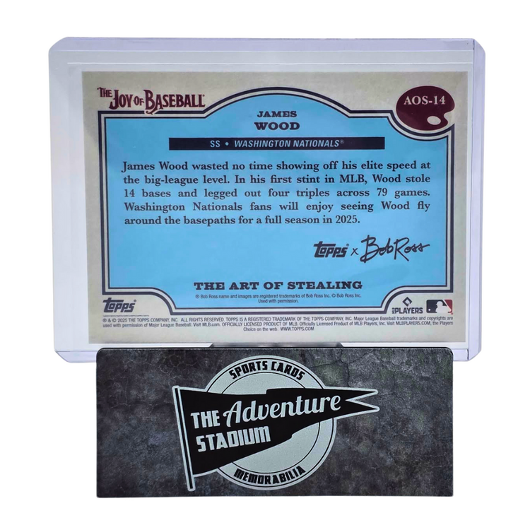 The Adventure Stadium 2025 Topps x Bob Ross James Wood The Art of Stealing