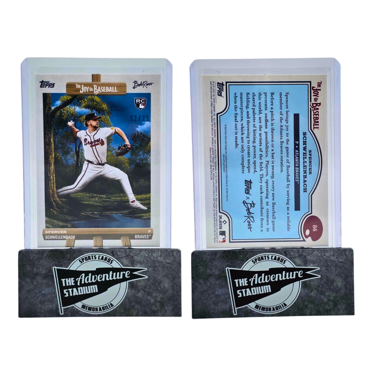 The Adventure Stadium 2025 Topps x Bob Ross Spencer Schwellenbach 62/75