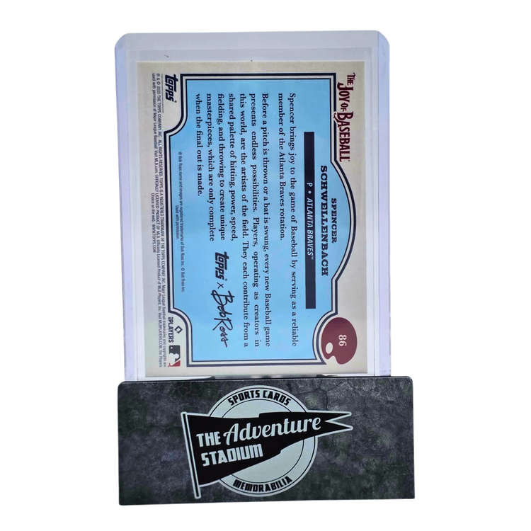 The Adventure Stadium 2025 Topps x Bob Ross Spencer Schwellenbach 62/75
