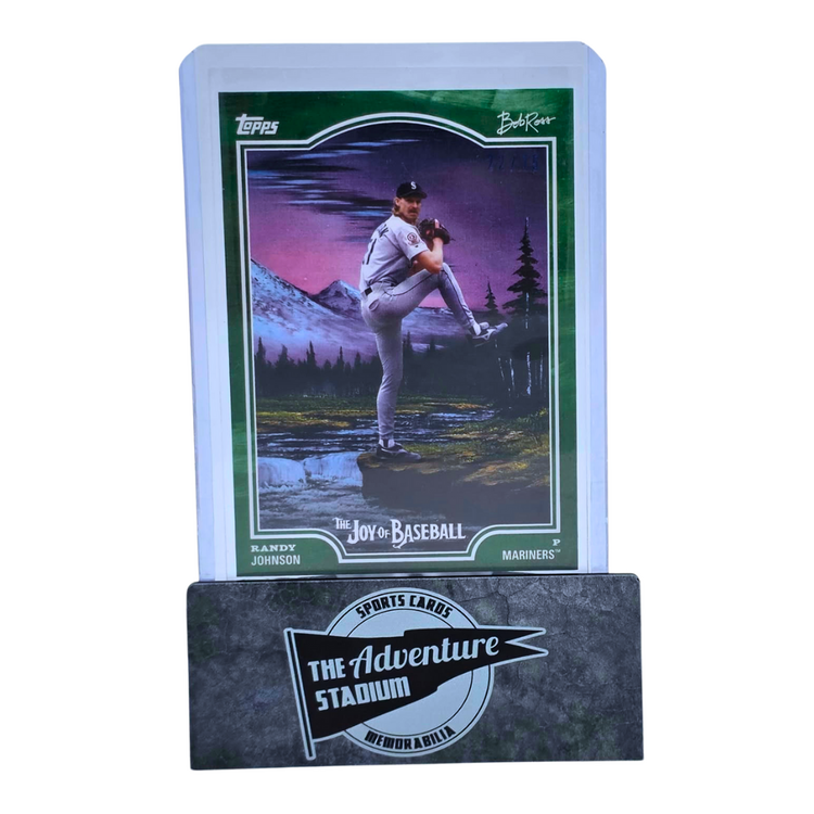 The Adventure Stadium 2025 Topps x Bob Ross Randy Johnson 22/75
