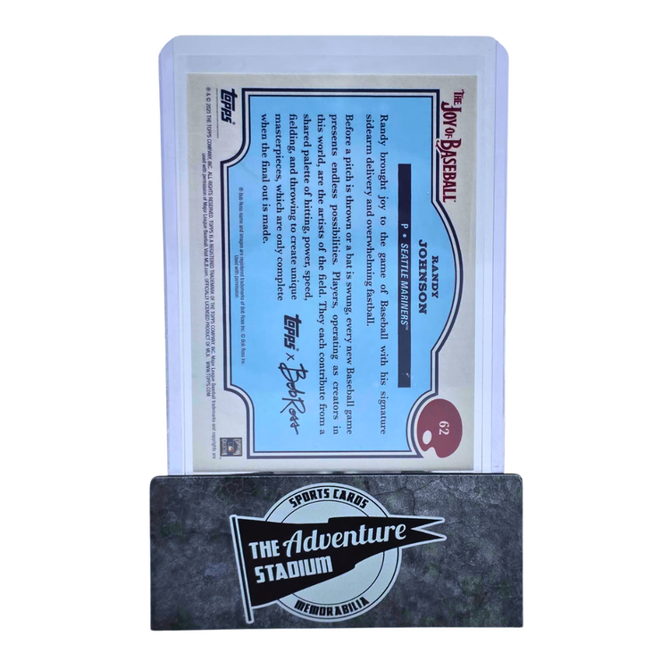 The Adventure Stadium 2025 Topps x Bob Ross Randy Johnson 22/75