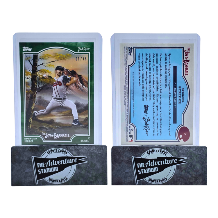 The Adventure Stadium 2025 Topps x Bob Ross Spencer Strider 03/75