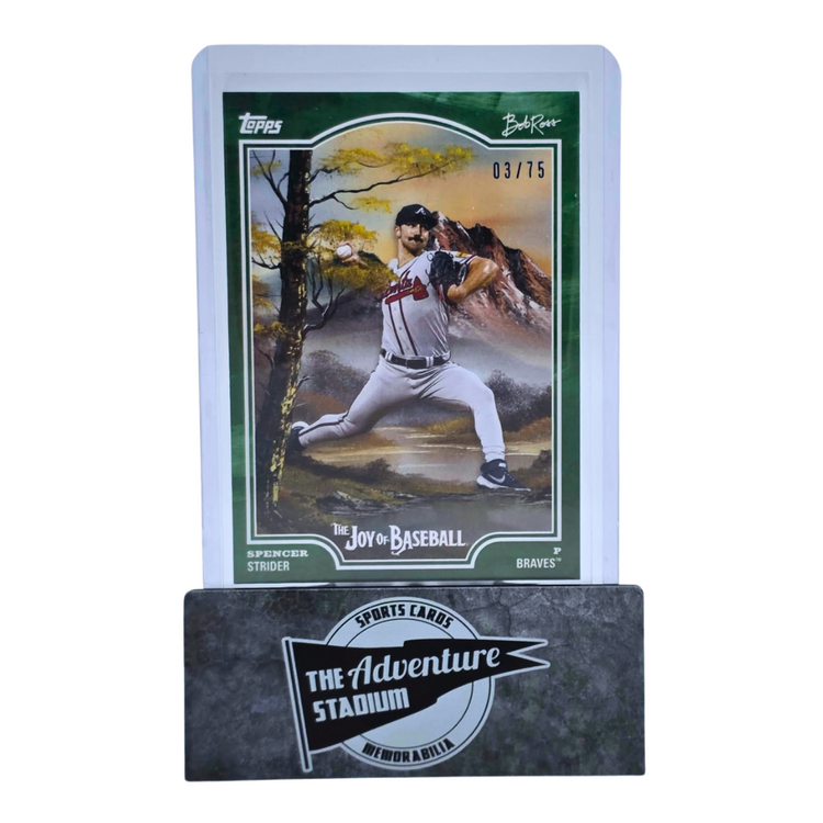 The Adventure Stadium 2025 Topps x Bob Ross Spencer Strider 03/75