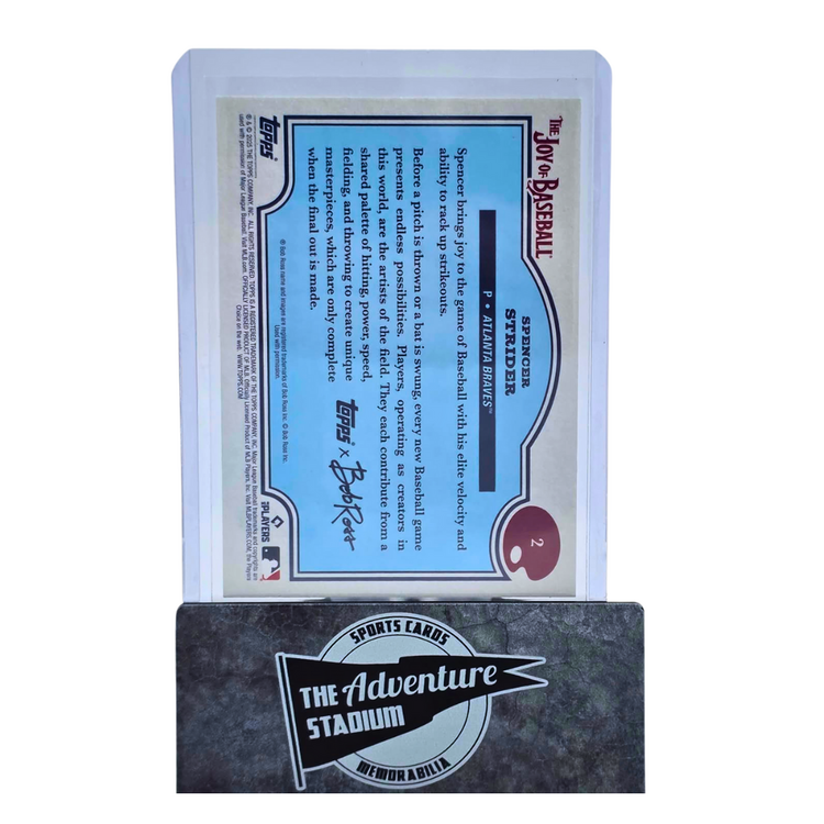The Adventure Stadium 2025 Topps x Bob Ross Spencer Strider 03/75