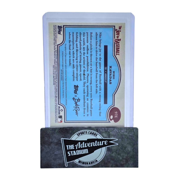 The Adventure Stadium 2025 Topps x Bob Ross Niko Kavadas Autograph 11/35