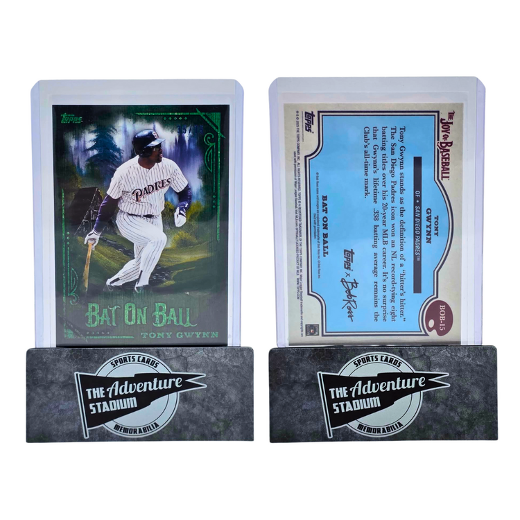 The Adventure Stadium 2025 Topps x Bob Ross Tony Gwynn Bat On Ball 35/75