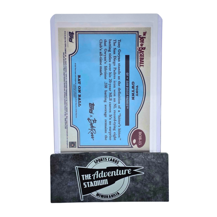 The Adventure Stadium 2025 Topps x Bob Ross Tony Gwynn Bat On Ball 35/75