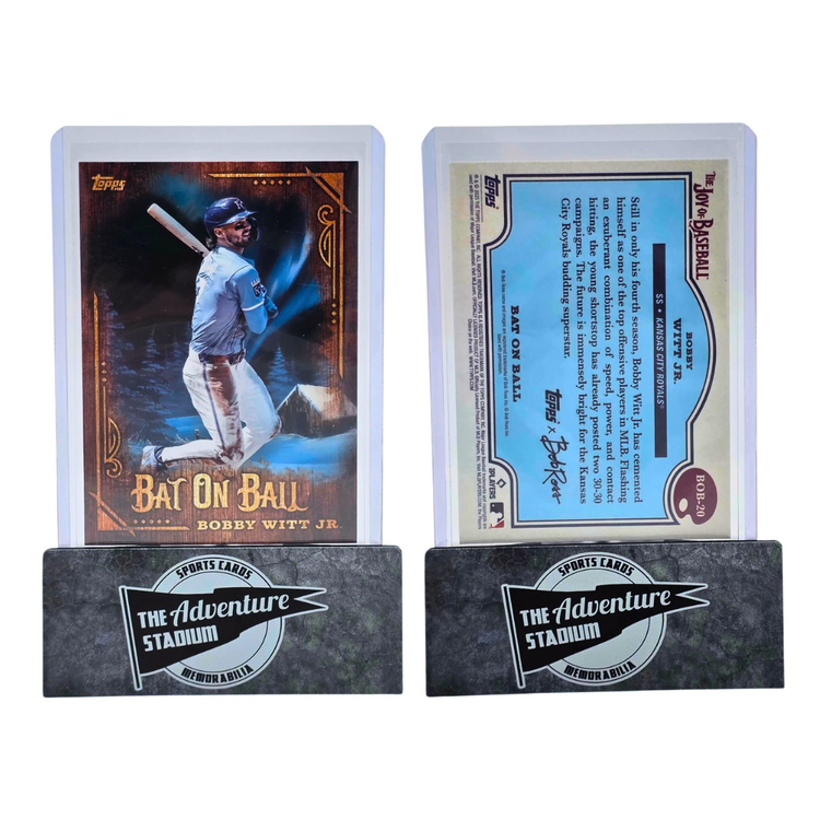 The Adventure Stadium 2025 Topps x Bob Ross Bobby Witt Jr. Bat On Ball