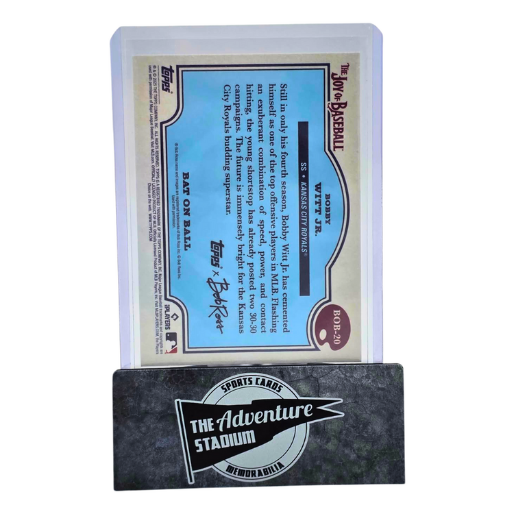 The Adventure Stadium 2025 Topps x Bob Ross Bobby Witt Jr. Bat On Ball