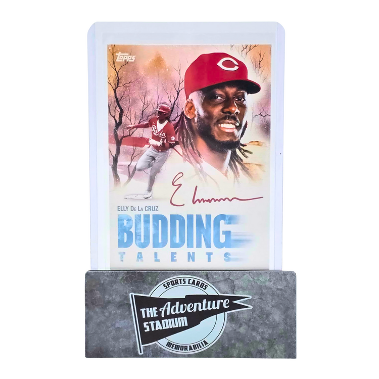 The Adventure Stadium 2025 Topps x Bob Ross Elly De La Cruz Budding Talents