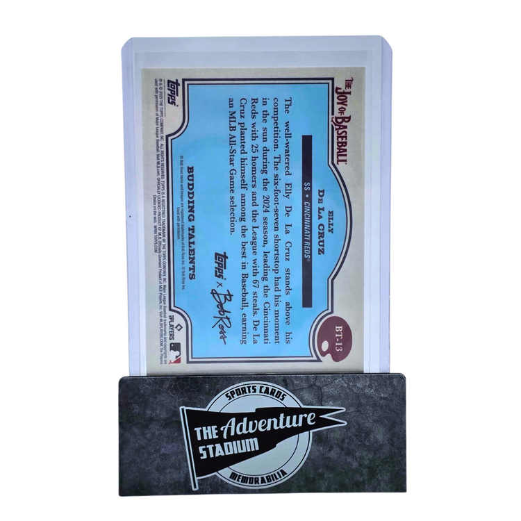 The Adventure Stadium 2025 Topps x Bob Ross Elly De La Cruz Budding Talents