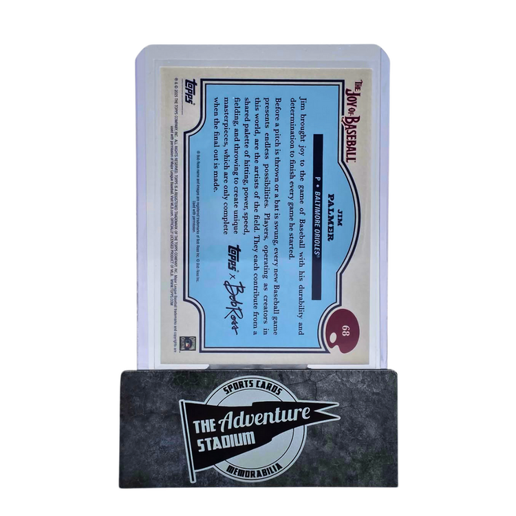 The Adventure Stadium 2025 Topps x Bob Ross Jim Palmer 04/75