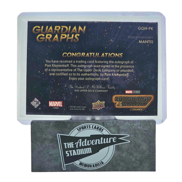 9781950789948 2024 Upper Deck Guardians of the Galaxy Volume 3 Pom Klementieff Mantis Autograph