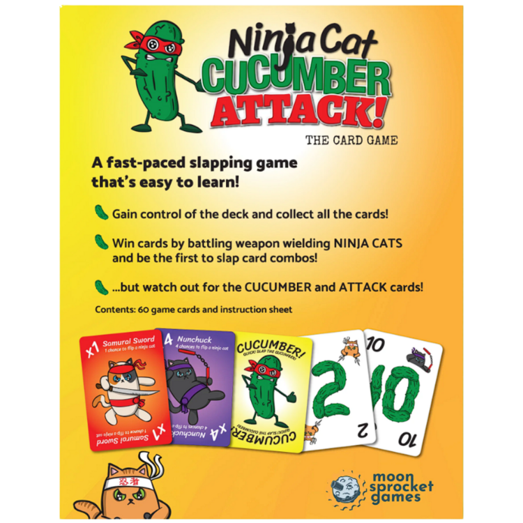 Asmodee USA Ninja Cat Cucumber Attack!