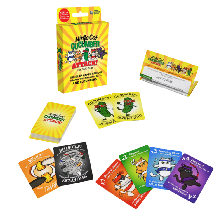 Asmodee USA Ninja Cat Cucumber Attack!