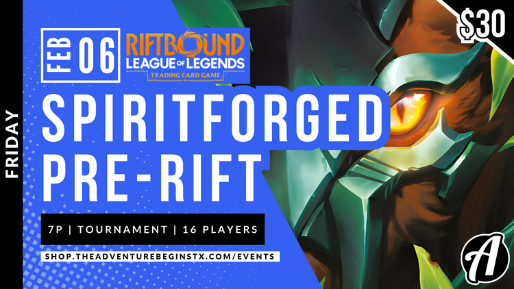 TAB Riftbound LOL TCG Spiritforged Pre-Rift Event