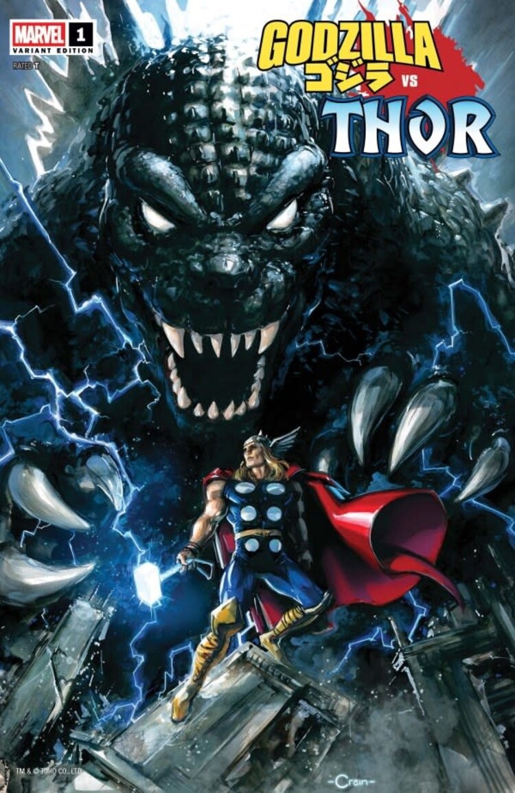 Marvel Comics GODZILLA VS. THOR #1 (1:25) CLAYTON CRAIN VARIANT (2025)