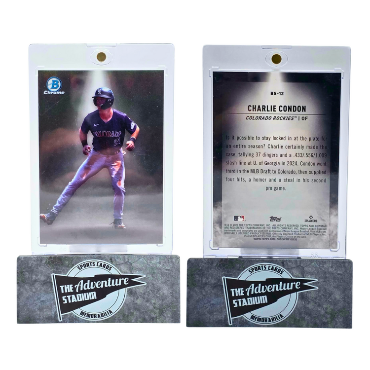 The Adventure Stadium 2025 Bowman Chrome Charlie Condon Spotlight