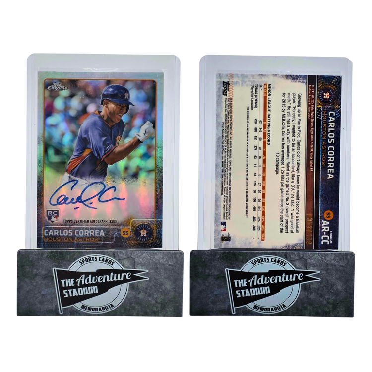 The Adventure Stadium 2014 Topps Chrome Carlos Correa Rookie Refractor Autograph 352/499