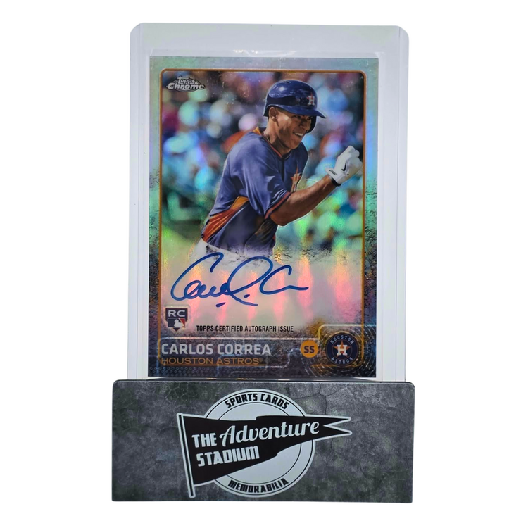 The Adventure Stadium 2014 Topps Chrome Carlos Correa Rookie Refractor Autograph 352/499