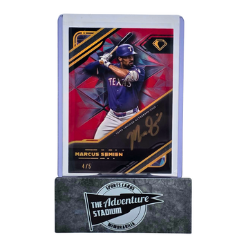 The Adventure Stadium 2025 Topps Diamond Icons Marcus Semien Autograph Red 4/5