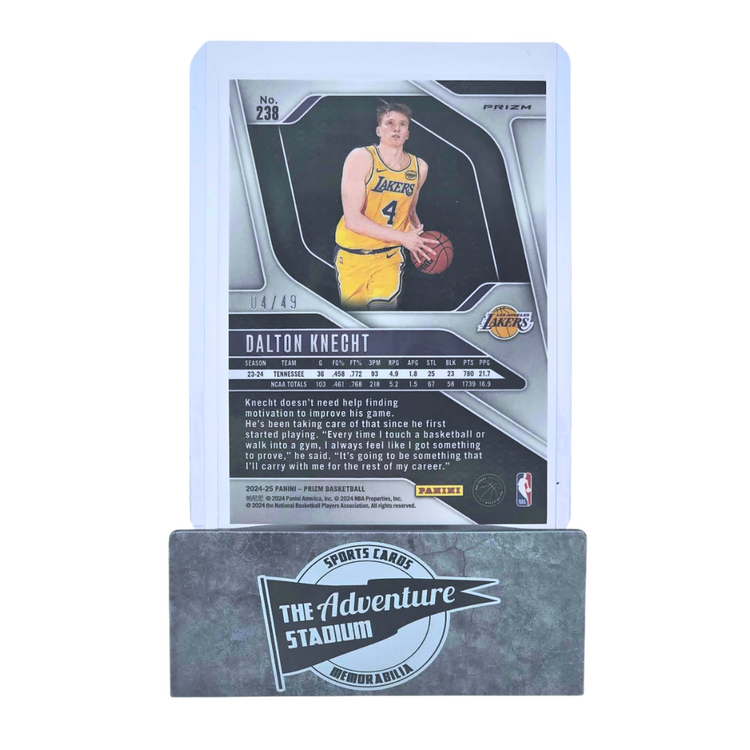 The Adventure Stadium 2024-25 Panini Prizm Dalton Knecht 04/49