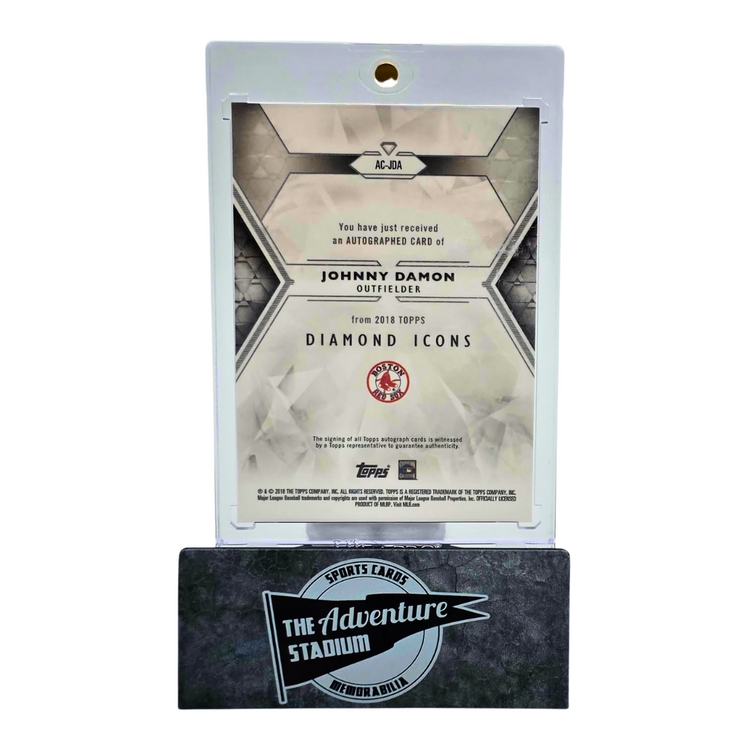 The Adventure Stadium 2018 Topps Diamond Icons Johnny Damon Autograph 04/10