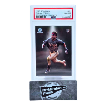 The Adventure Stadium 2025 Bowman Dylan Crews Bowman Spotlights PSA 8