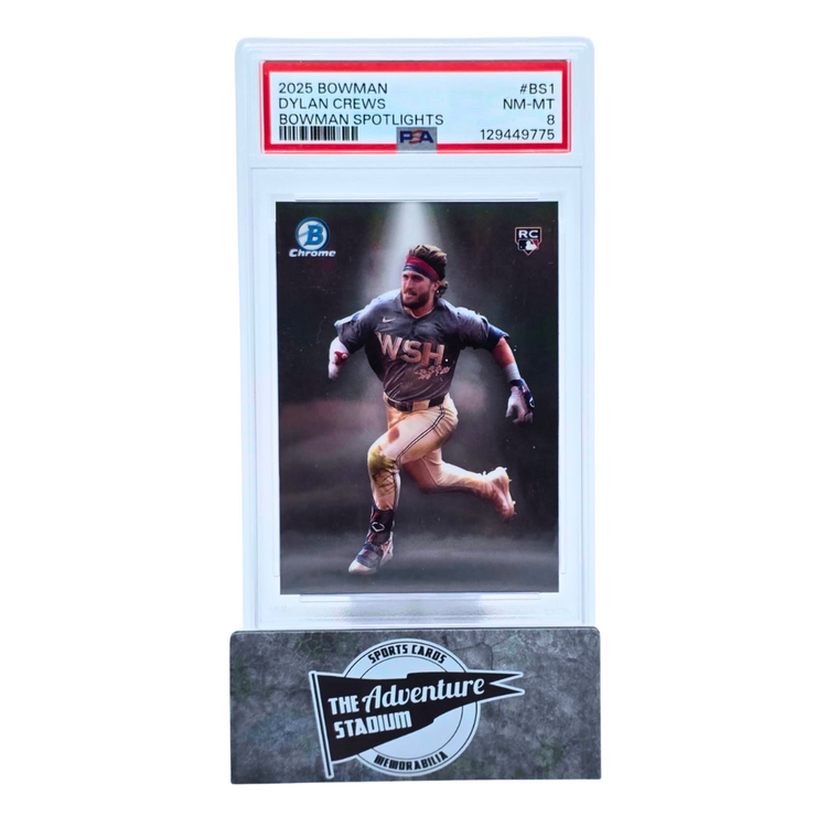 The Adventure Stadium 2025 Bowman Dylan Crews Bowman Spotlights PSA 8