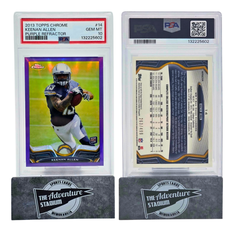 The Adventure Stadium 2013 Topps Chrome Keenan Allen Purple Refractor PSA 10