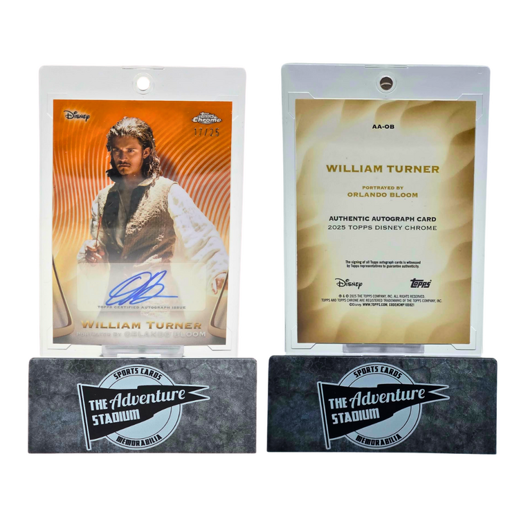 The Adventure Stadium 2025 Topps Chrome Disney William Turner Autograph 17/25