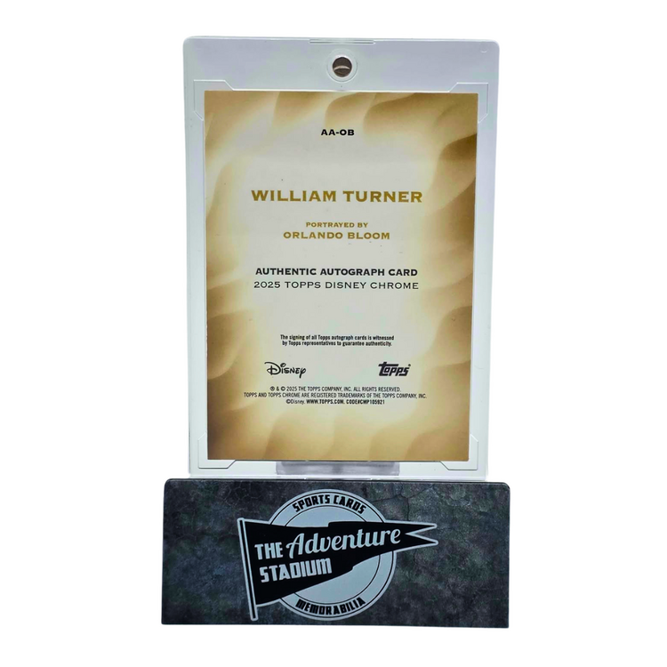 The Adventure Stadium 2025 Topps Chrome Disney William Turner Autograph 17/25