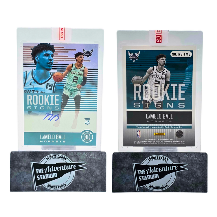 The Adventure Stadium 2020-21 Panini Illusions Lamelo Ball Autograph