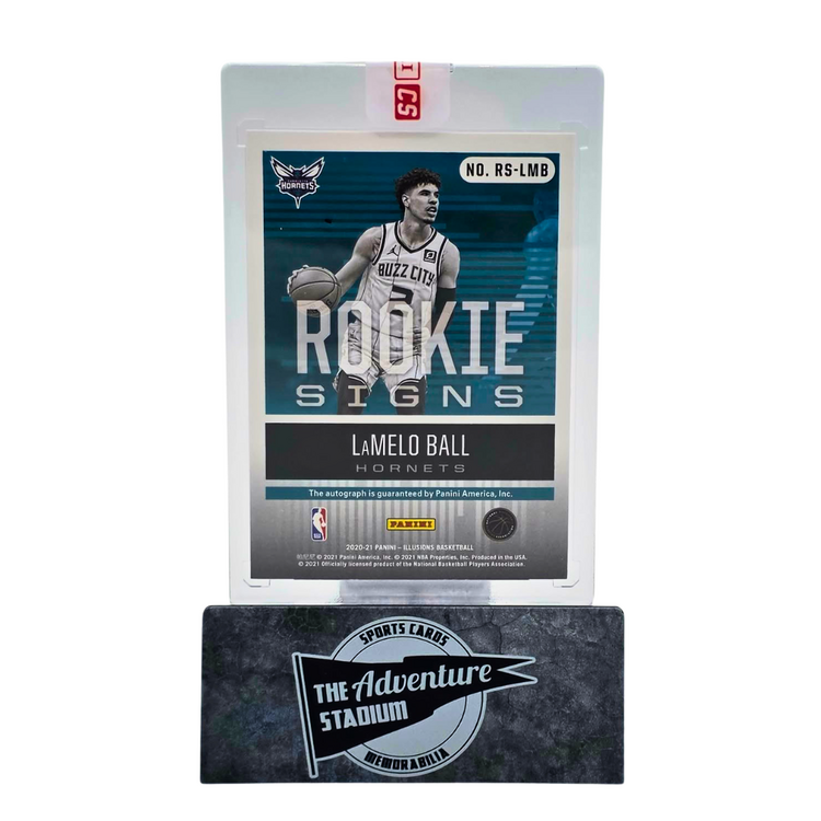 The Adventure Stadium 2020-21 Panini Illusions Lamelo Ball Autograph