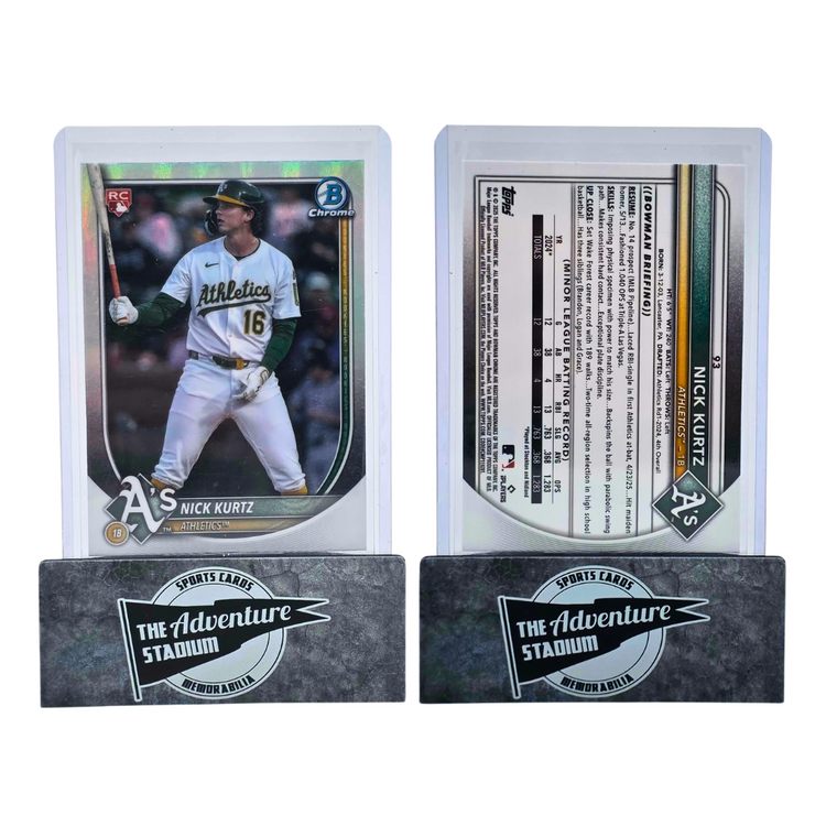The Adventure Stadium 2025 Bowman Chrome Nick Kurtz Red Rookie Stamp