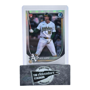 The Adventure Stadium 2025 Bowman Chrome Nick Kurtz Red Rookie Stamp