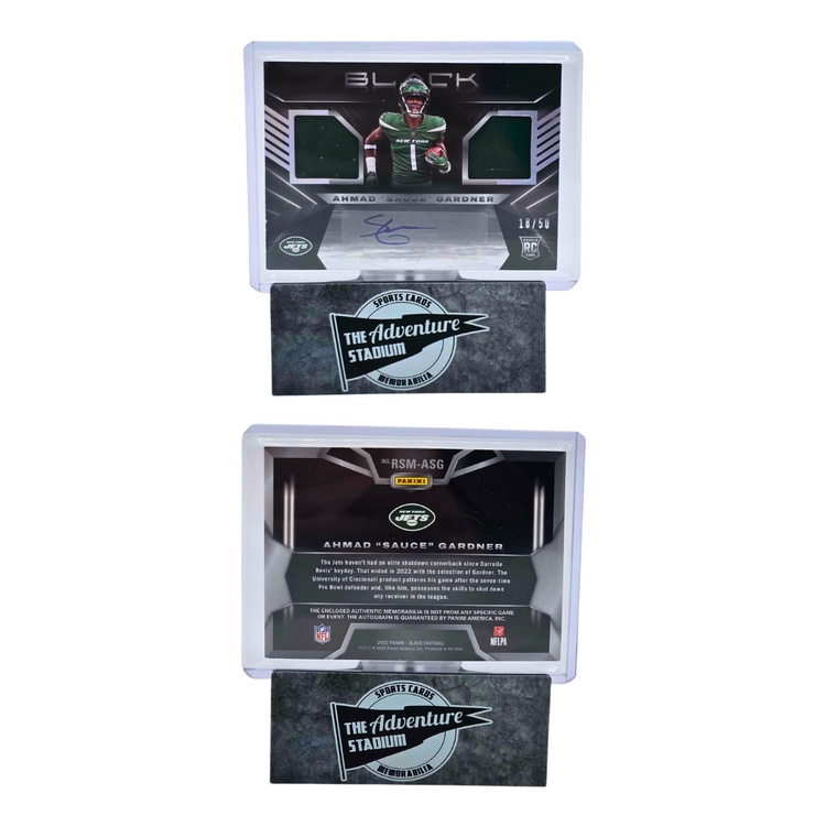 The Adventure Stadium 2022 Panini Black Ahmad Sauce Gardner Patch Autograph 18/50