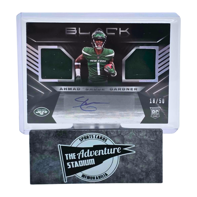 The Adventure Stadium 2022 Panini Black Ahmad Sauce Gardner Patch Autograph 18/50