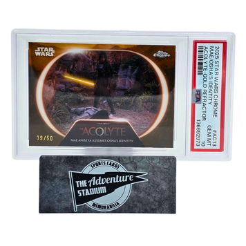 The Adventure Stadium 2025 Star Wars Chrome Mae/Osha's Identity 39/50 PSA 10