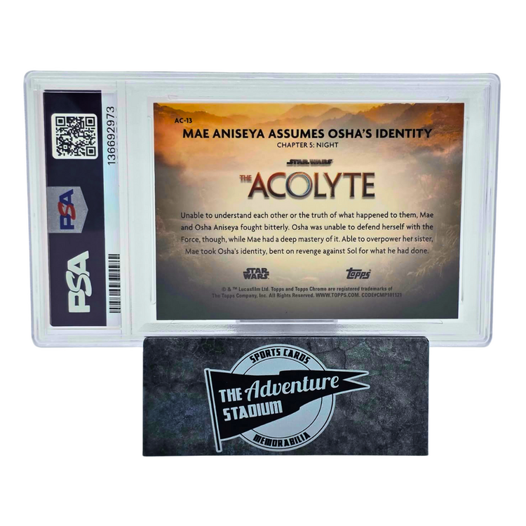 The Adventure Stadium 2025 Star Wars Chrome Mae/Osha's Identity 39/50 PSA 10